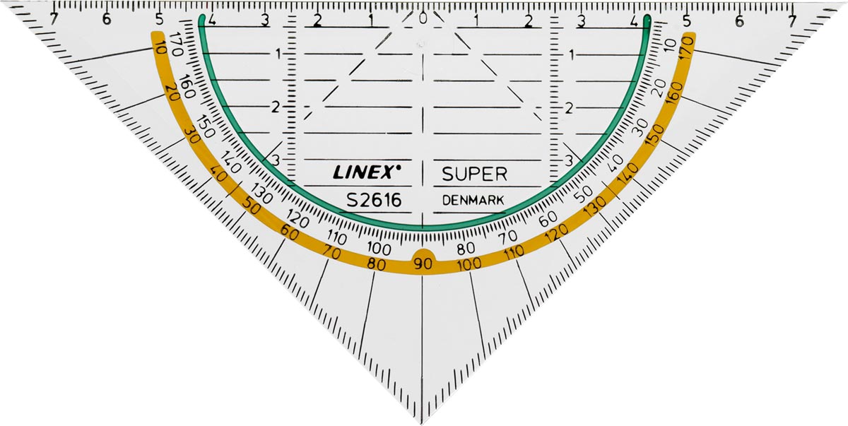 Linex Super Series geodriehoek S2616, 16 cm Linex Super Series geodriehoek S2616, 16 cm