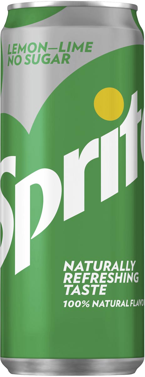 Sprite Zero frisdrank, sleek blik van 33 cl, pak van 24 stuks
