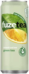 Fuze Tea frisdrank, niet-bruisend, sleek blik van 33 cl, pak van 24 stuks, groene thee