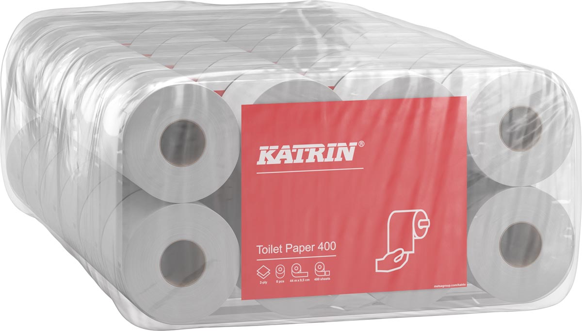 Katrin toiletpapier, 2-laags, 400 vel per rol, pak van 8 rollen afbeelding