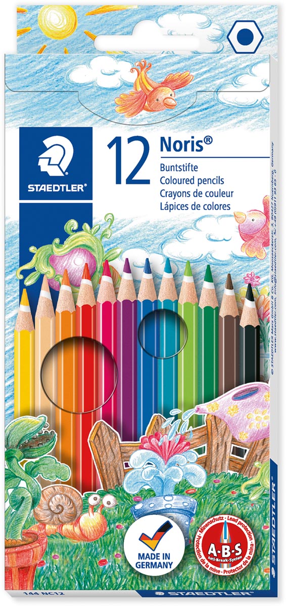 Staedtler kleurpotlood Noris Club 12 potloden in een kartonnen etui