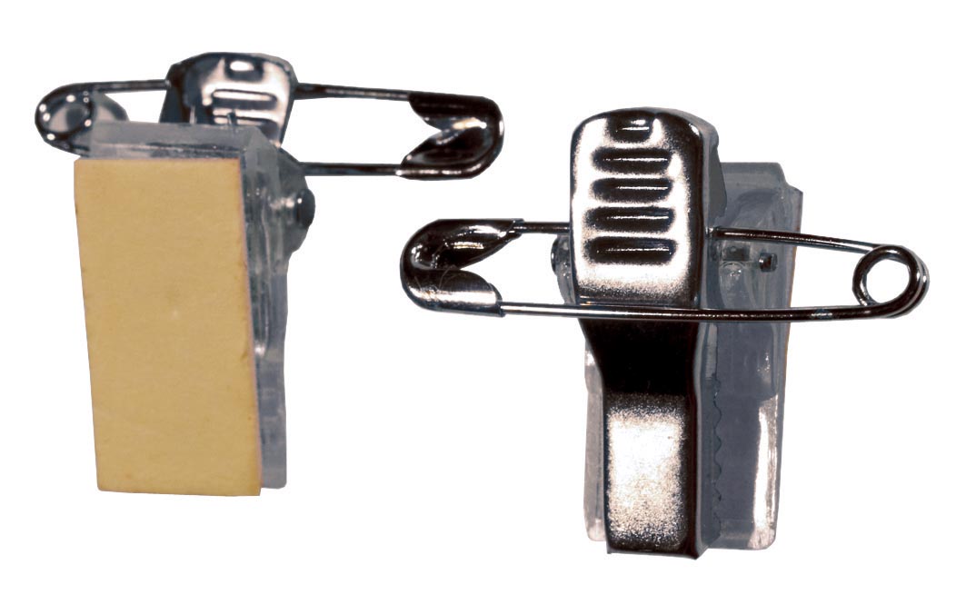 Badgy kleefbare clips met veiligheidspin, pak van 100 stuks