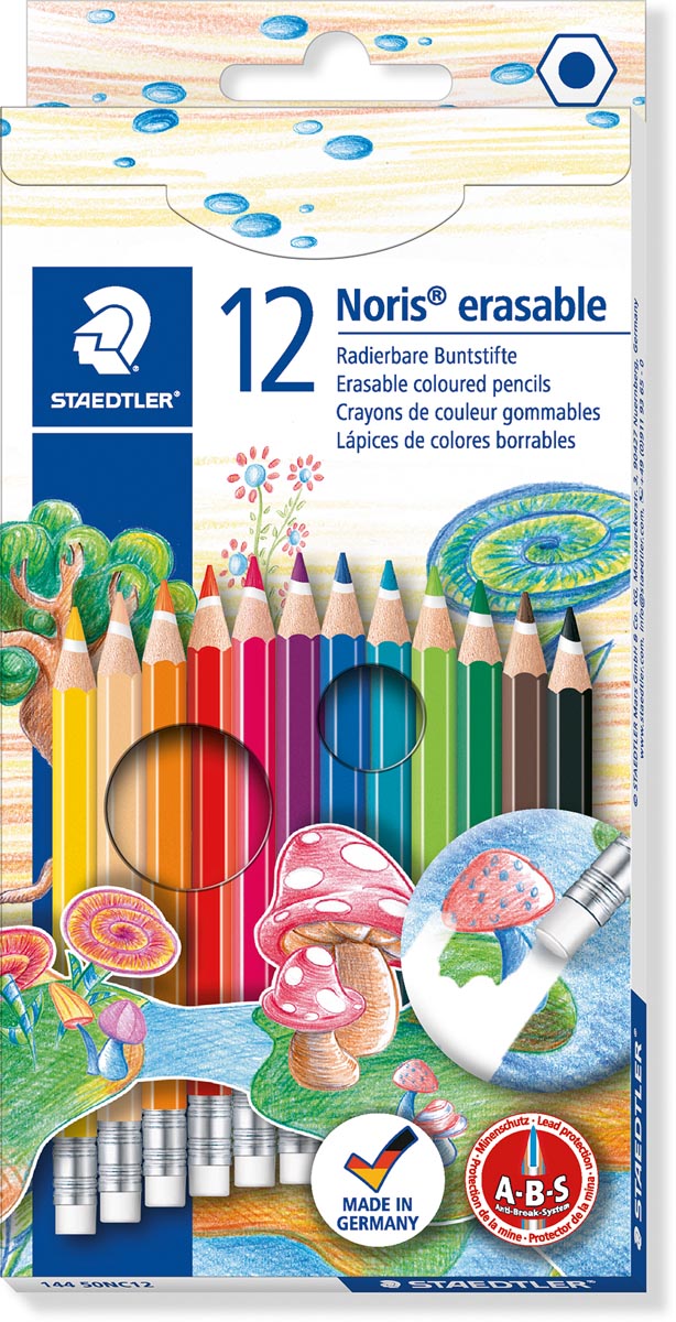 Staedtler kleurpotlood Noris Club uitgombaar 12 potloden afbeelding