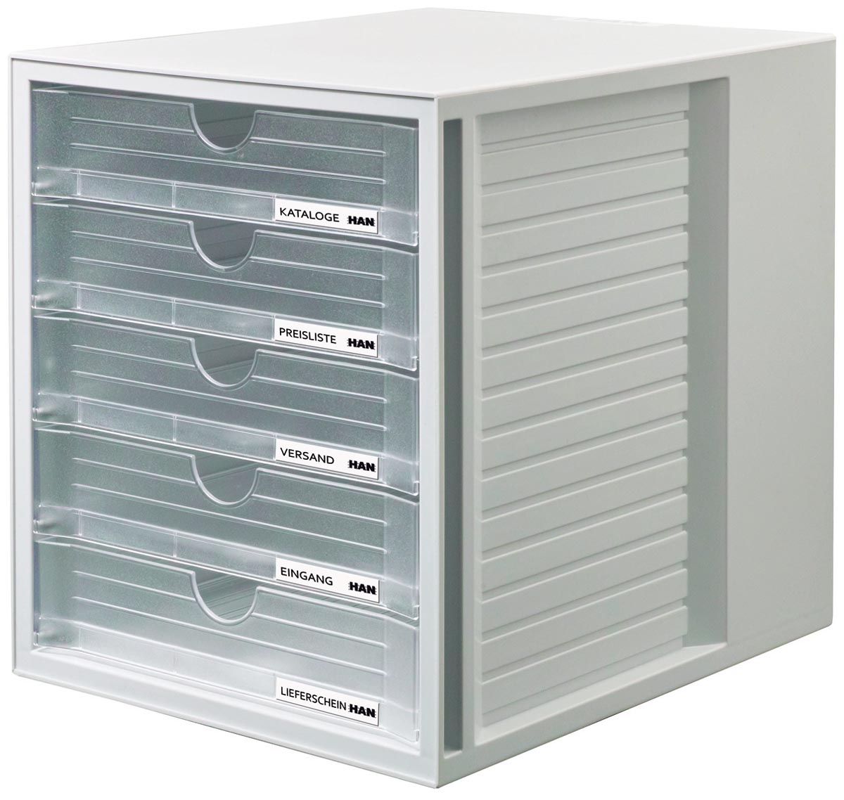 Han ladenblok Systembox met 5 gesloten laden, transparant afbeelding