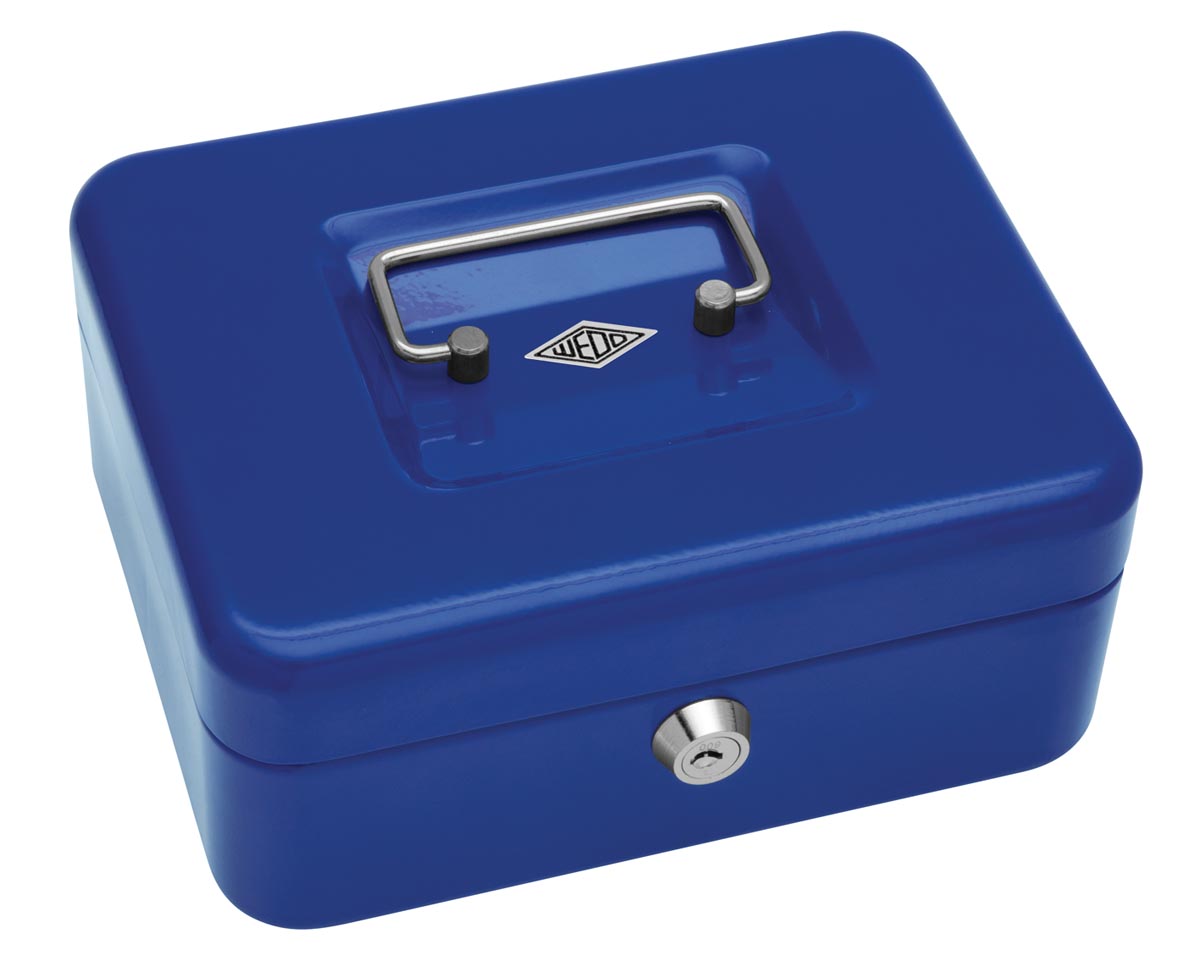 Wedo geldkoffer, ft 20 x 16 x 9 cm, blauw