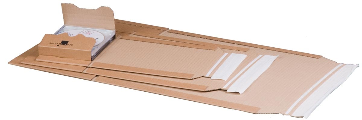 Smartbox verzenddoos voor 1 - 5 CD's, ft 14,7 x 12,9 x 5,5 cm, bruin Smartbox verzenddoos voor 1 - 5 CD's, ft 14,7 x 12,9 x 5,5 cm, bruin
