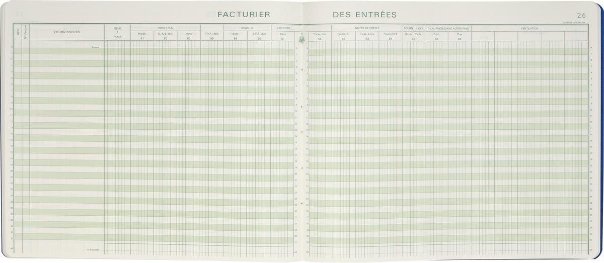 Exacompta formulieren inkoop met BTW, ft 27 x 32 cm, Franstalig afbeelding