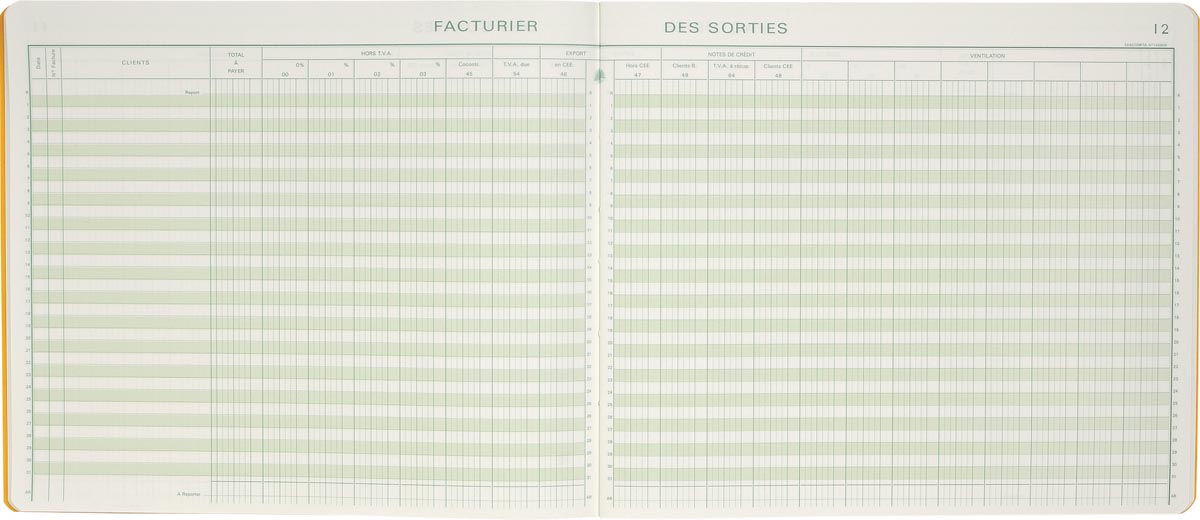 Exacompta formulieren verkoop met BTW, ft 27 x 32 cm, Franstalig