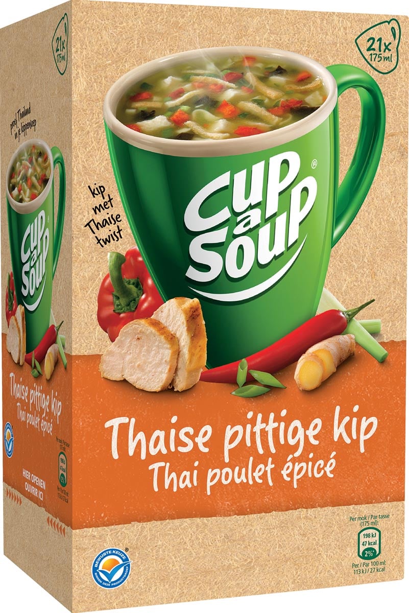 Cup-a-Soup thai spicy chicken, pak van 21 zakjes afbeelding