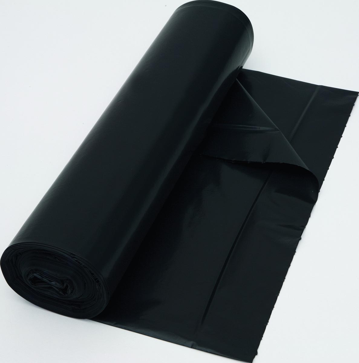 Vuilniszak 37 micron, ft 70 x 110 cm, 120 liter, zwart, rol van 25 stuks afbeelding