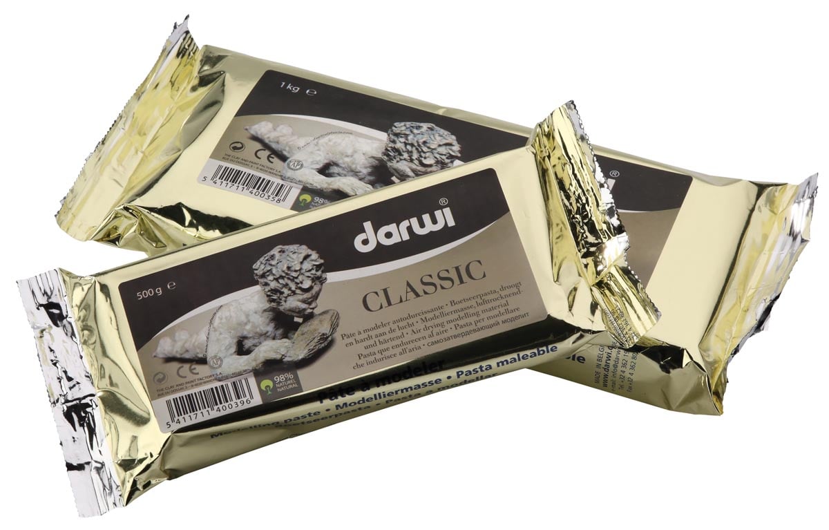Darwi boetseerpasta Classic, pak van 1 kg, wit afbeelding