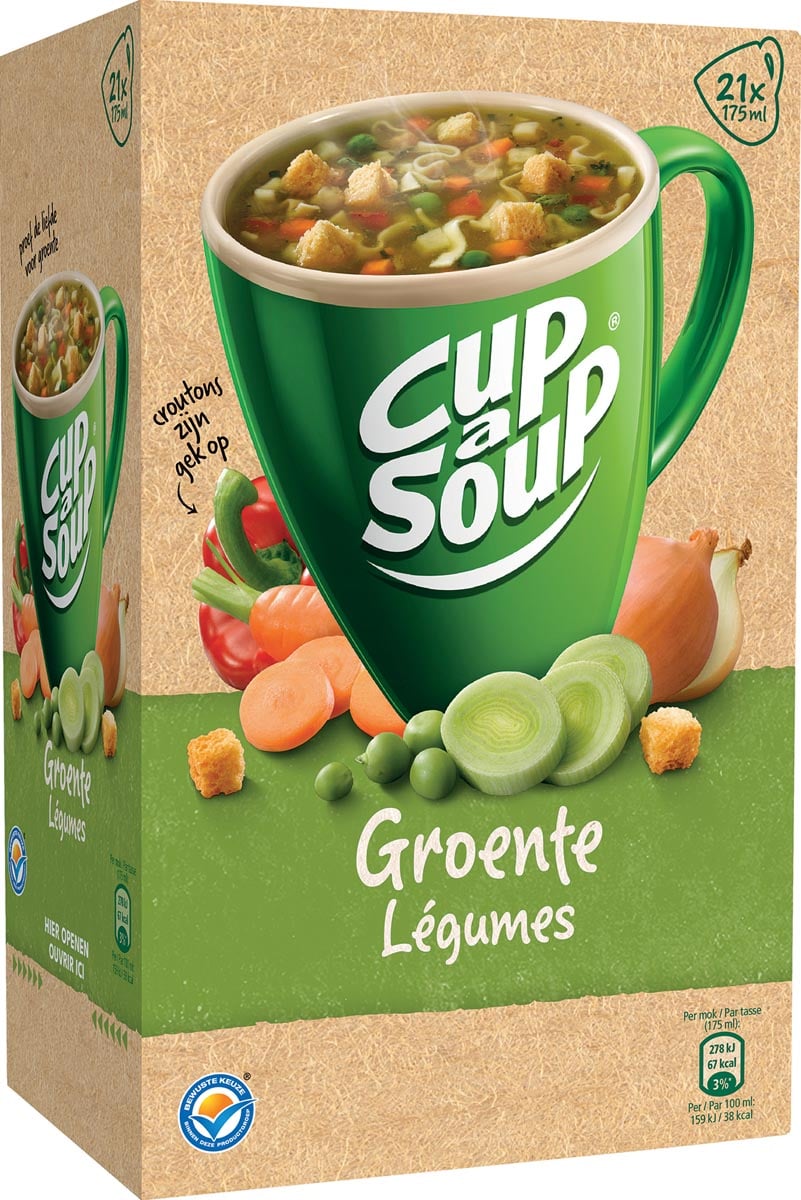 Cup-a-Soup groenten met croutons, pak van 21 zakjes afbeelding
