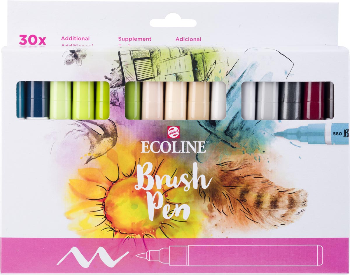 Talens Ecoline Brush pen etui van 30 stuks set Additional