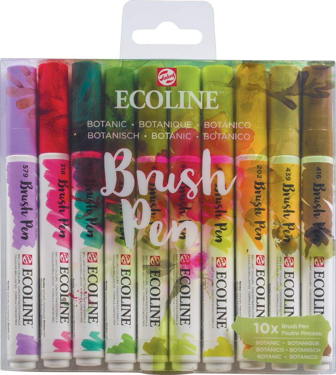 Talens Ecoline Brush pen, etui van 10 stuks, botanisch