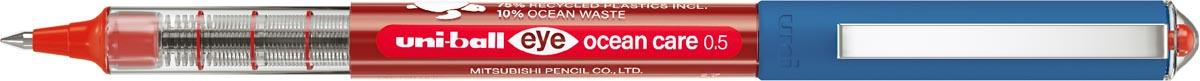 Uni-ball Eye roller Ocean Care, fijn, rood