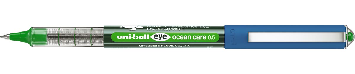 Uni-ball Eye Ocean Care roller, schrijfbreedte 0,3 mm, groen afbeelding
