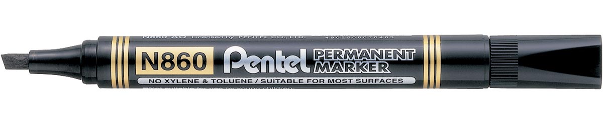 Pentel permanente marker N860-A, zwart afbeelding