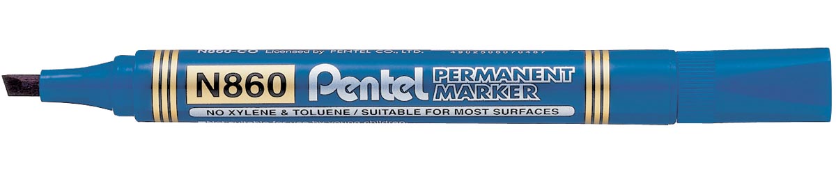 Pentel permanente marker N860-C, blauw afbeelding