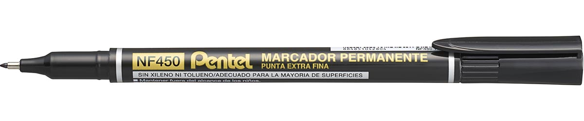 Pentel permanente marker NF450-A, zwart afbeelding
