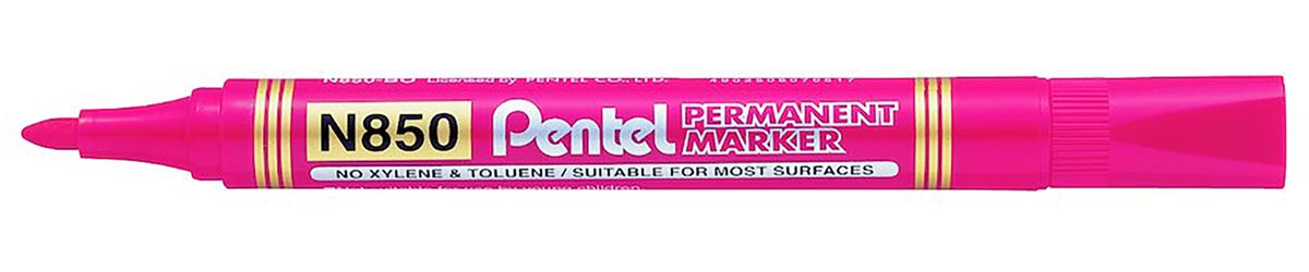 Pentel permanente marker N850-B, rood afbeelding
