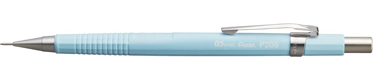 Pentel vulpotlood voor potloodstiften: 0 5 mm pastel blauwe houder