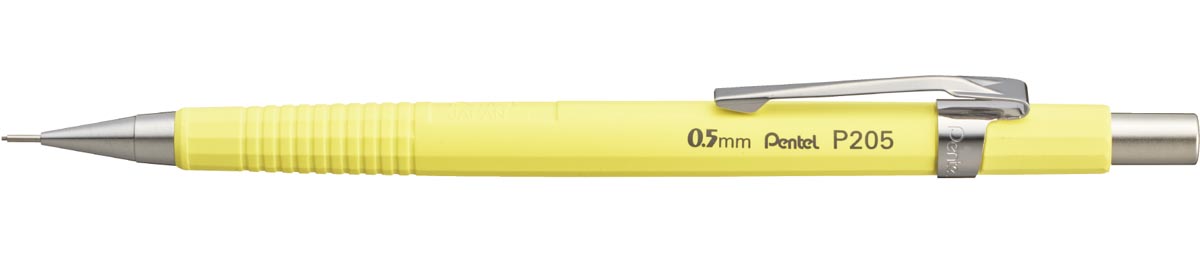 Pentel vulpotlood voor potloodstiften: 0 5 mm pastel gele houder