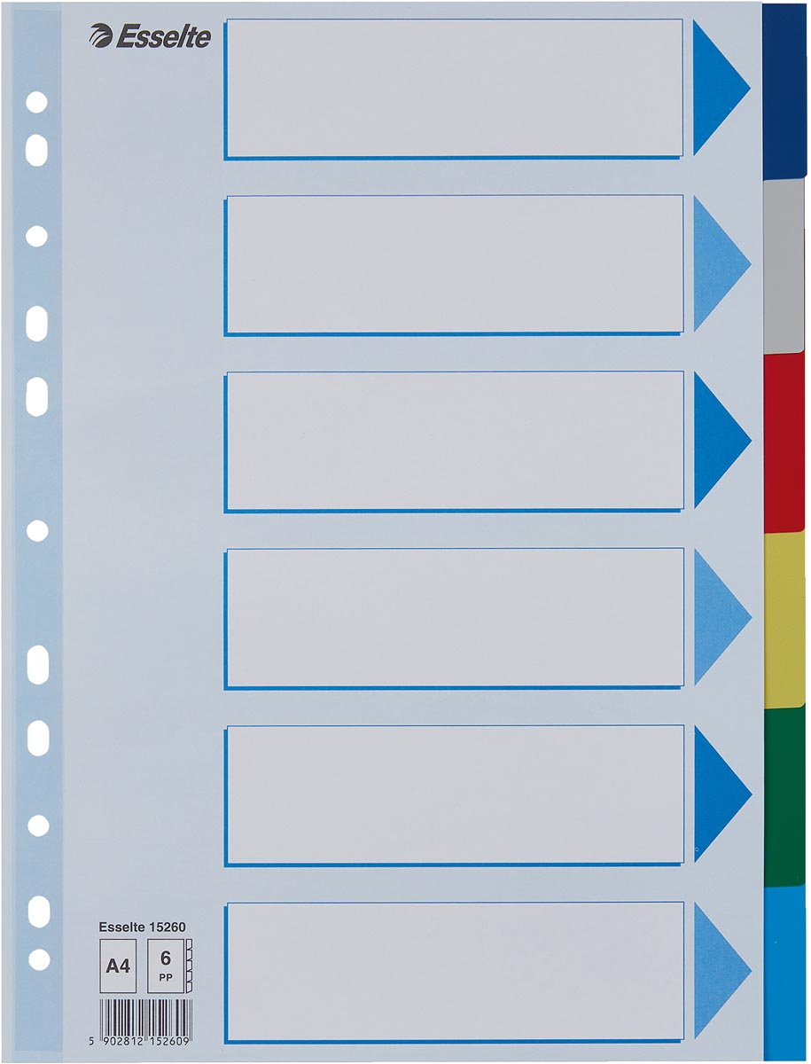 Esselte tabbladen 6 tabs