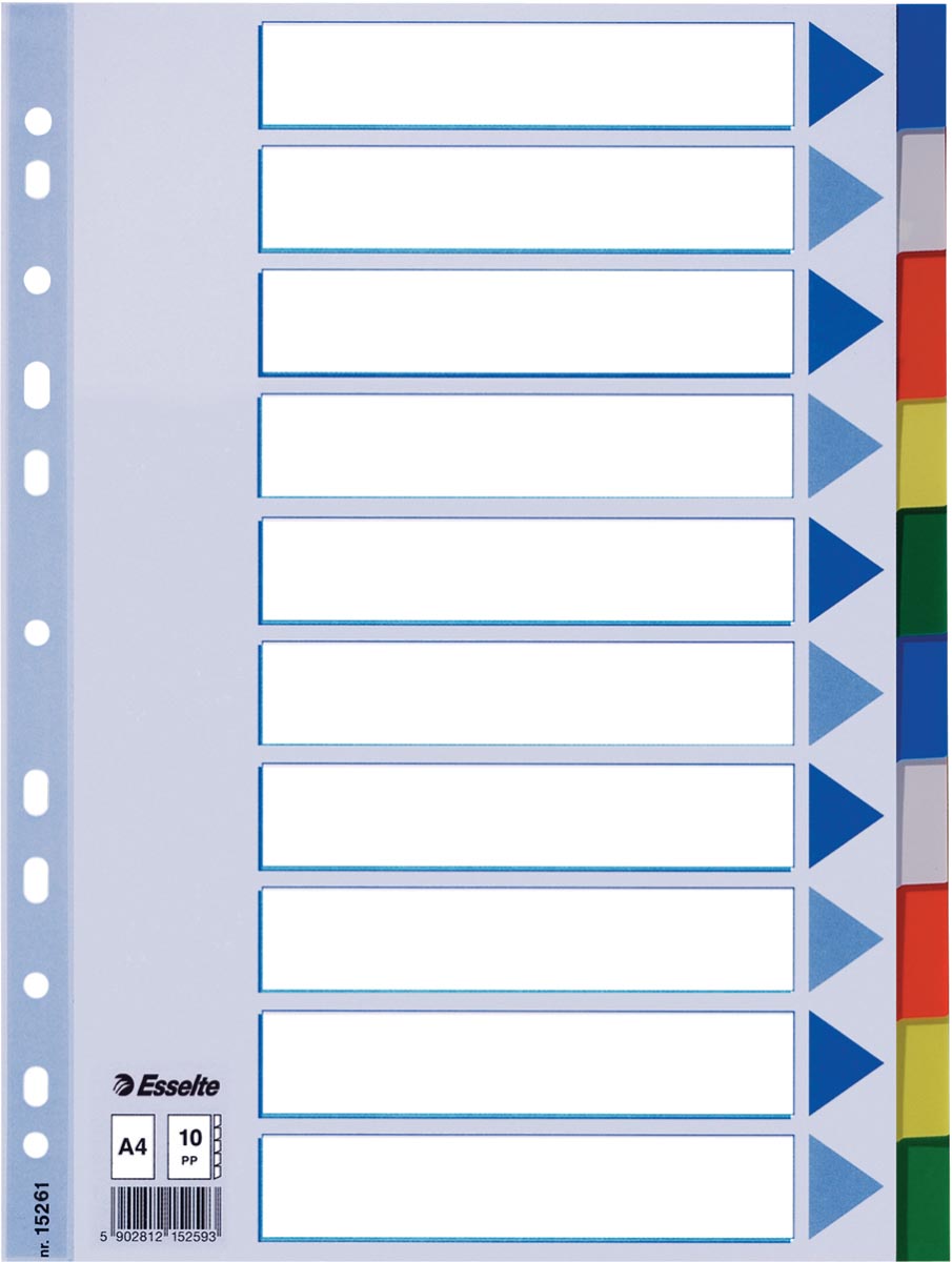 Esselte tabbladen 10 tabs afbeelding