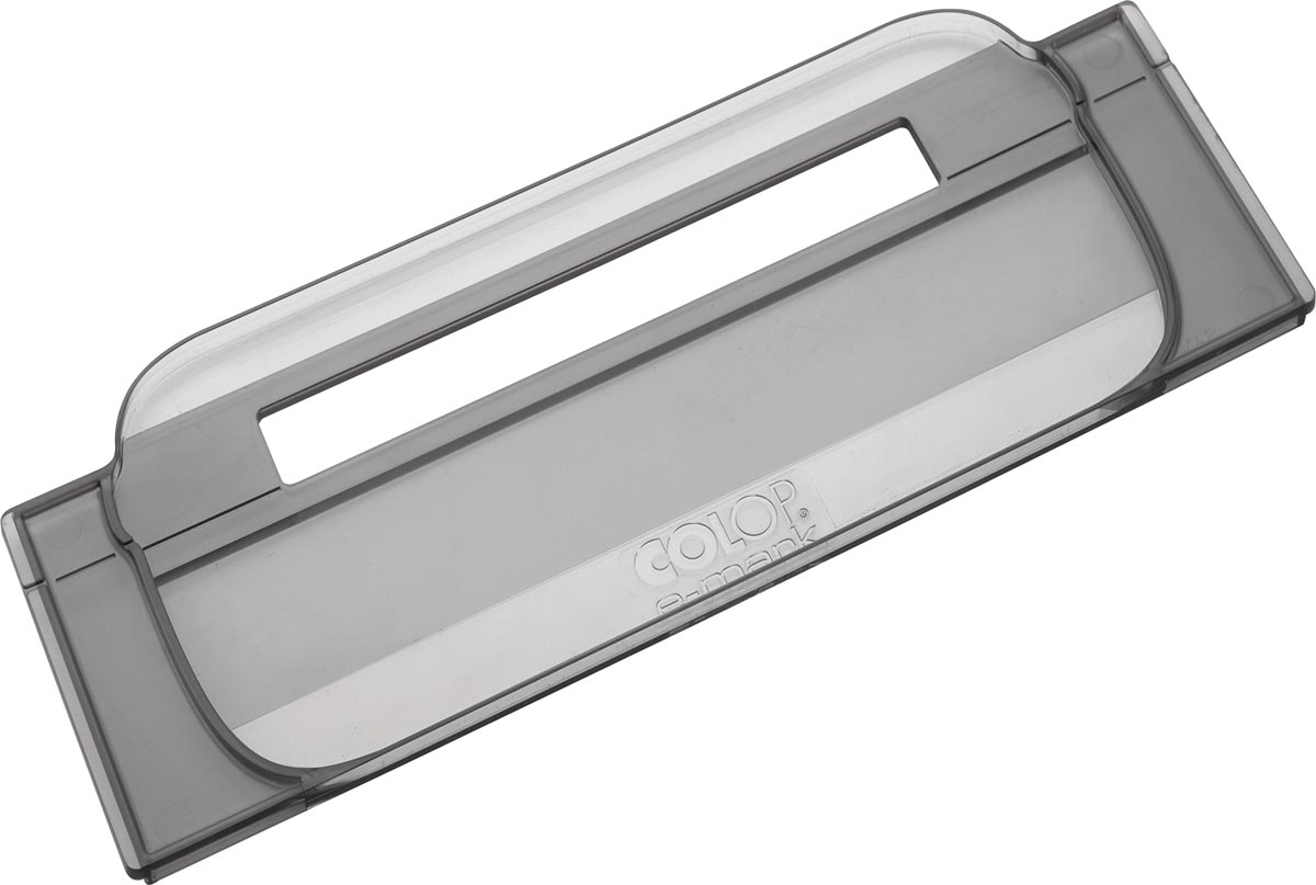 Colop liniaal voor e-Mark, ft 27,6 x 10,3 cm, transparant grijs Colop liniaal voor e-Mark, ft 27,6 x 10,3 cm, transparant grijs
