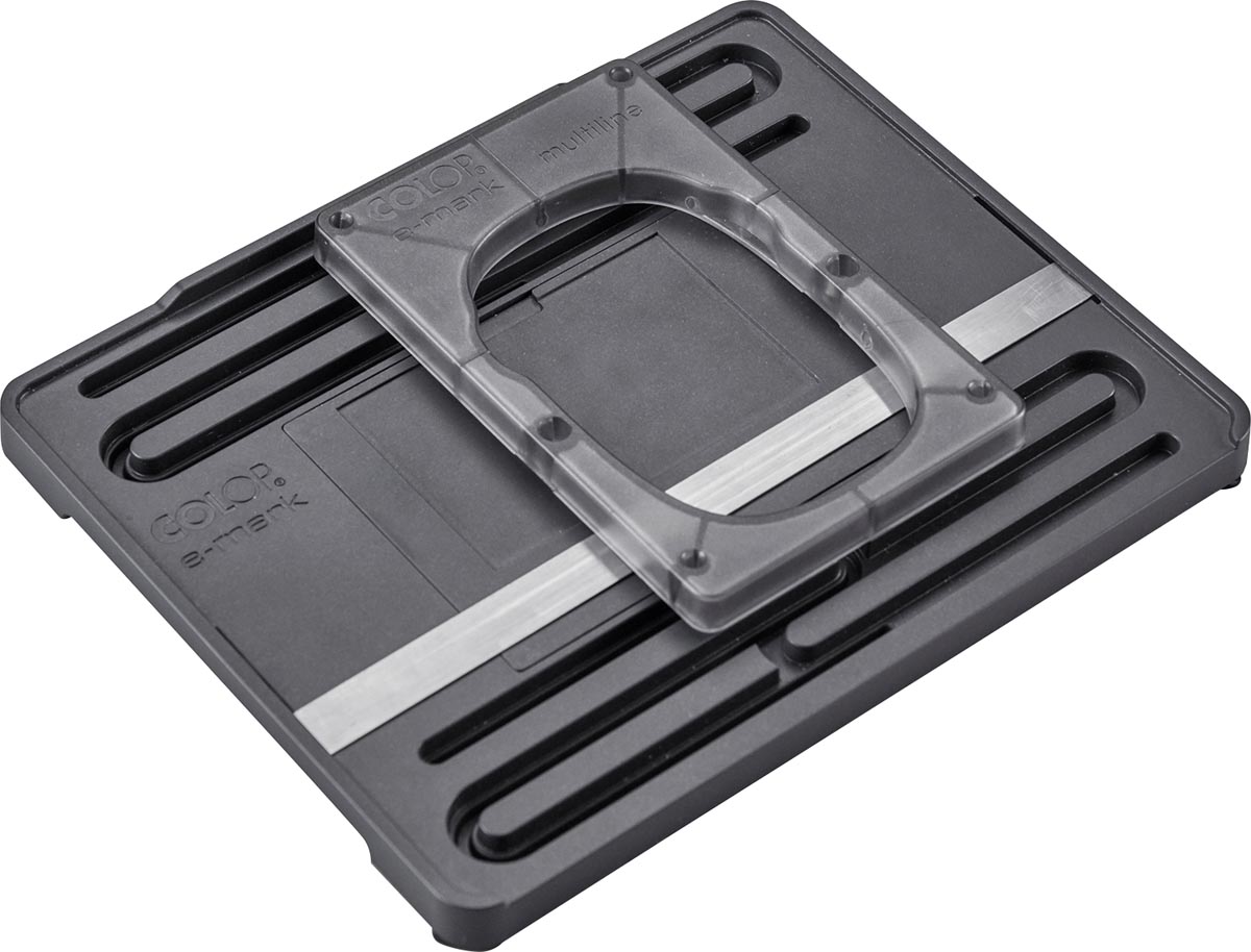 Colop multiline printing tool voor e-Mark, hulpstuk om te printen op PVC of papier kaarten Colop multiline printing tool voor e-Mark, hulpstuk om te printen op PVC of papier kaarten