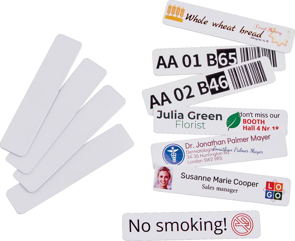 Colop zelfklevende PVC badge, ft 80 x 18 mm, pak van 50 stuks Colop zelfklevende PVC badge, ft 80 x 18 mm, pak van 50 stuks