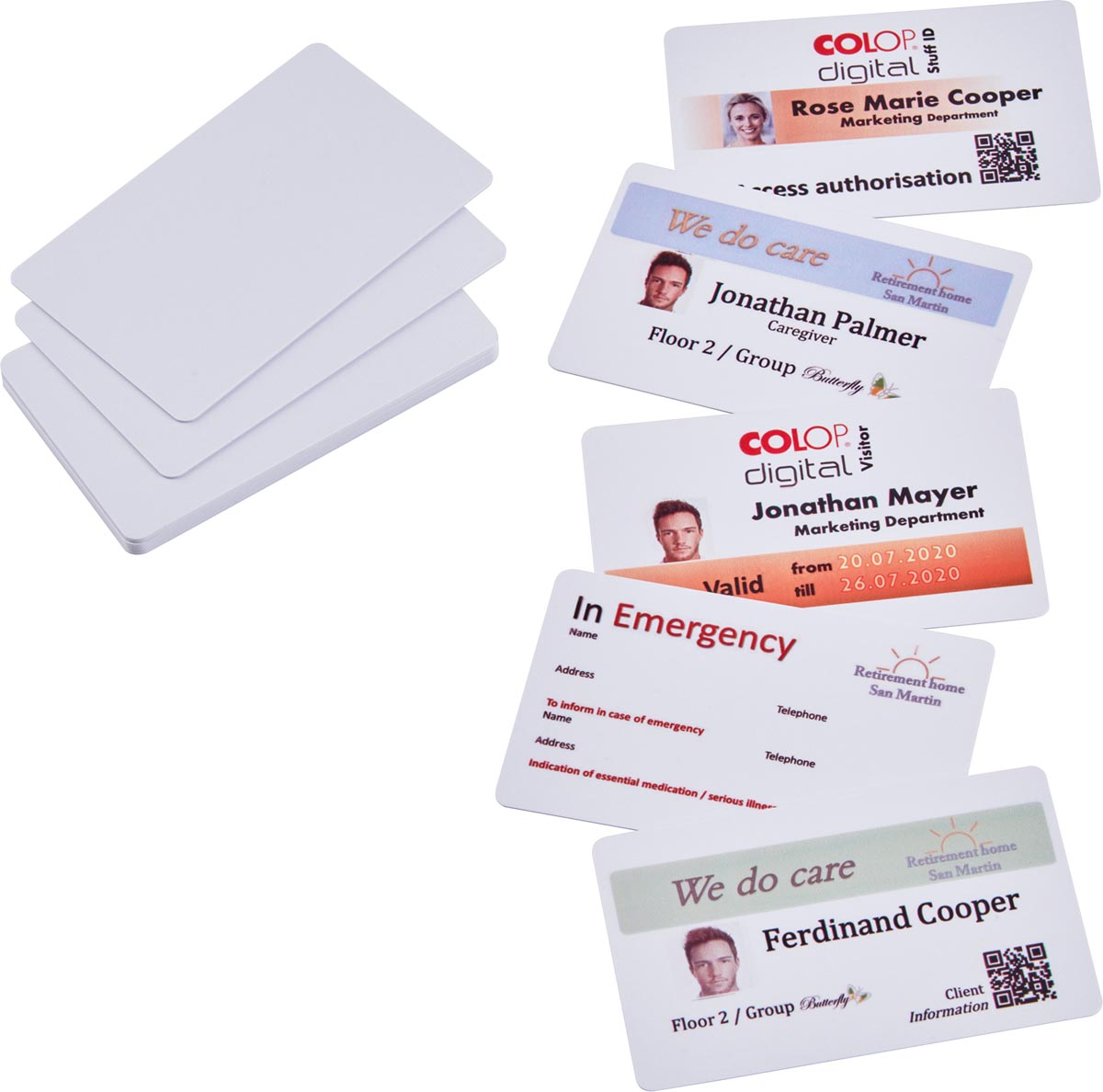 Colop PVC kaarten, ft 85,5 x 54 mm, pak van 50 stuks Colop PVC kaarten, ft 85,5 x 54 mm, pak van 50 stuks