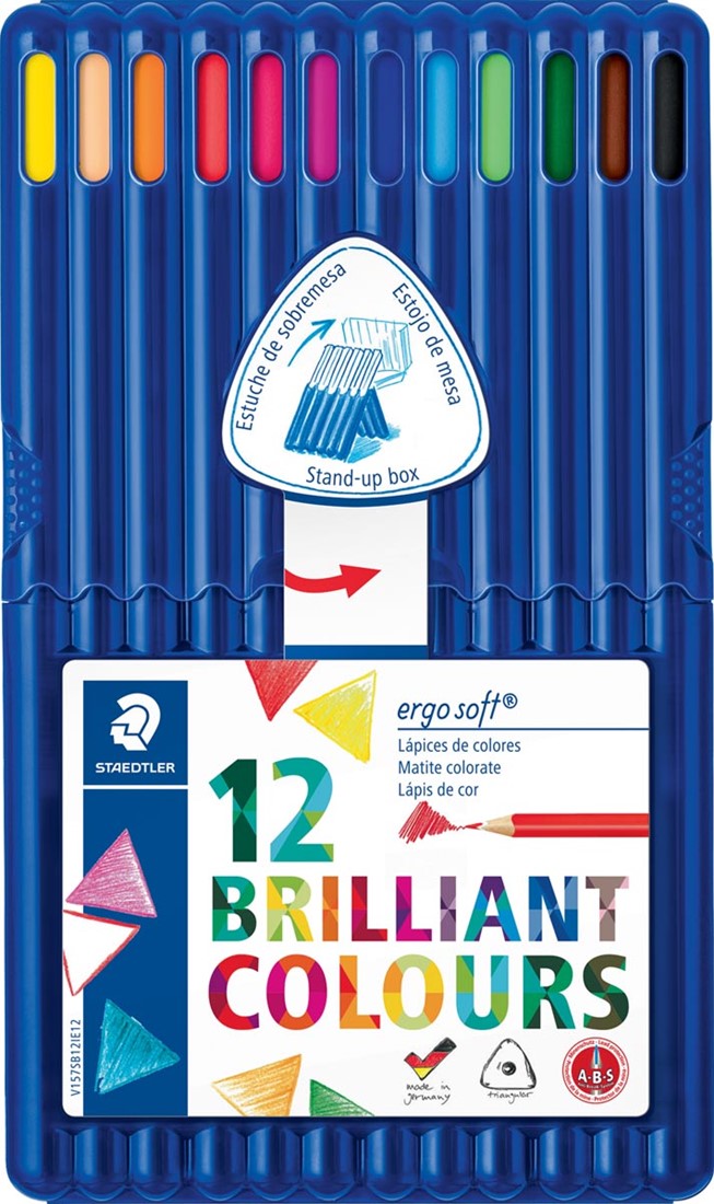 Staedtler crayon de couleur triangulaire Ergosoft 12 crayons bij VindiQ