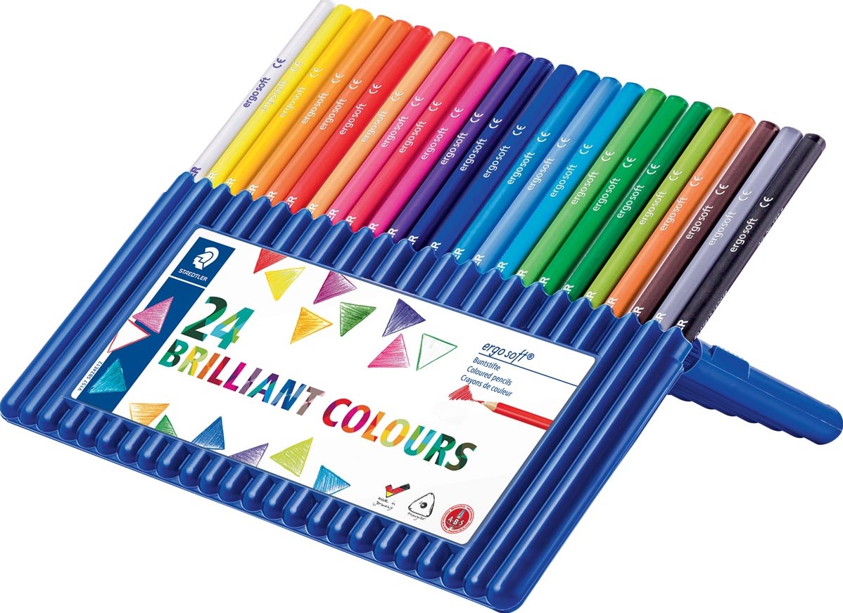 Staedtler crayon de couleur triangulaire Ergosoft 24 crayons bij VindiQ Office