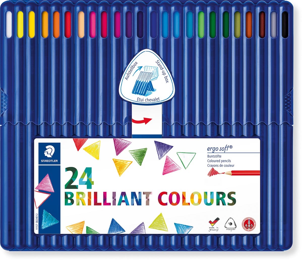 Staedtler crayon de couleur triangulaire Ergosoft 24 crayons bij VindiQ