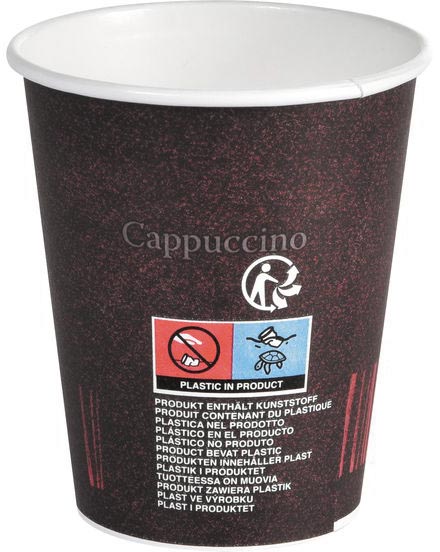 Duni beker uit karton, 240 ml, diameter 80 mm, pak van 50 stuks