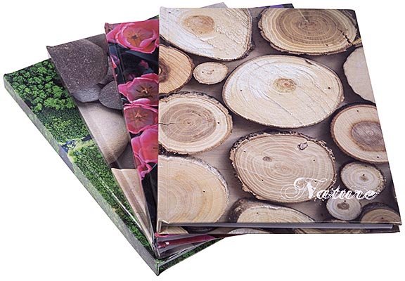 OFFICE products schrift, Nature, met harde kaft, A4, 96 blad, met kantlijn, geruit 5mm