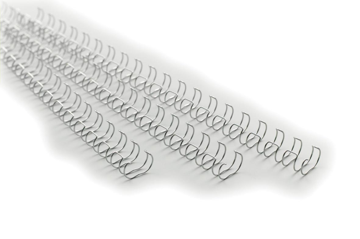 GBC MultiBind draadruggen, doos van 100 stuks, 6 mm, zilver afbeelding