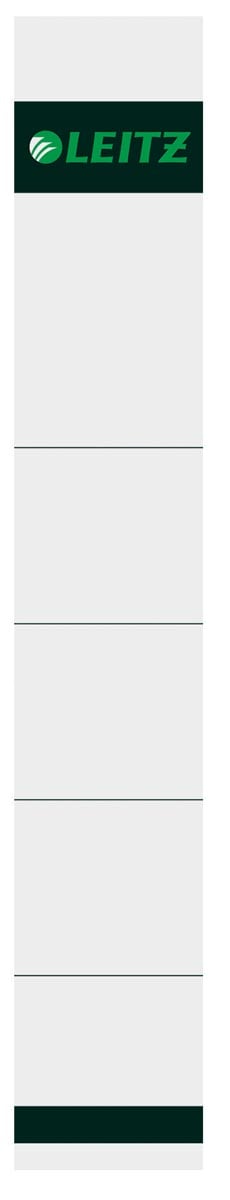 Leitz rugetiketten, voor serie 1050, ft 3,2 x 19 cm, pak van 10 stuks, grijs afbeelding