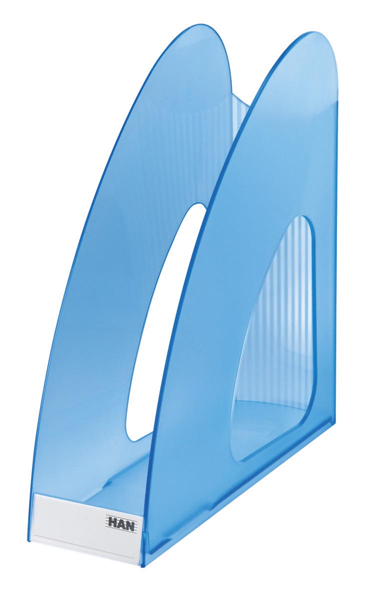 Han tijdschriftenhouder Twin transparant blauw