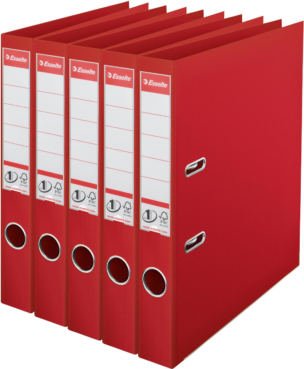 Esselte ordner Power N°1, rug van 5 cm, rood, pak van 5 stuks afbeelding