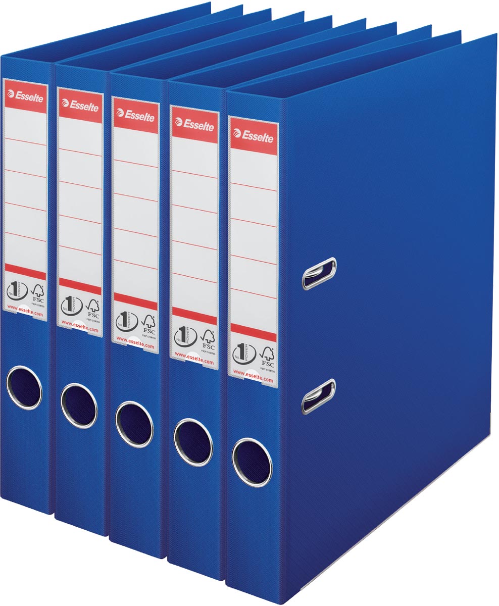 Esselte ordner Power N°1, rug van 5 cm, blauw, pak van 5 stuks afbeelding