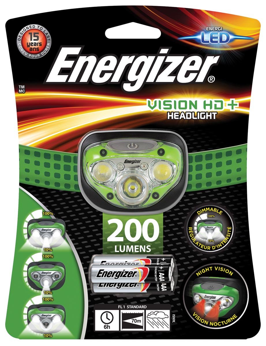 Energizer Hoofdlamp Vision Hd Inclusief 3 Aaa Batterijen Op Blister huismerk kopen in de aanbieding
