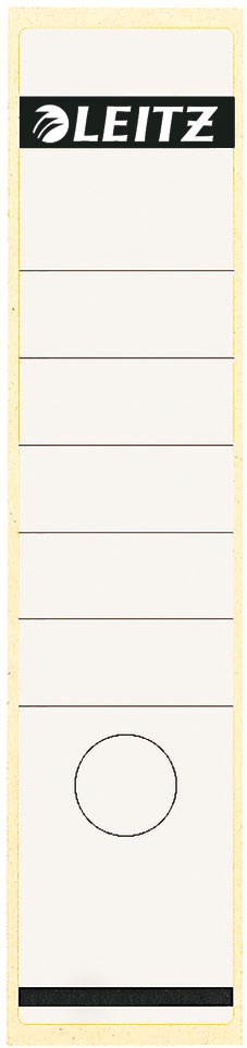Leitz rugetiketten, zelfklevend, ft 6,1 x 28,5 cm, pak van 10 stuks, wit afbeelding