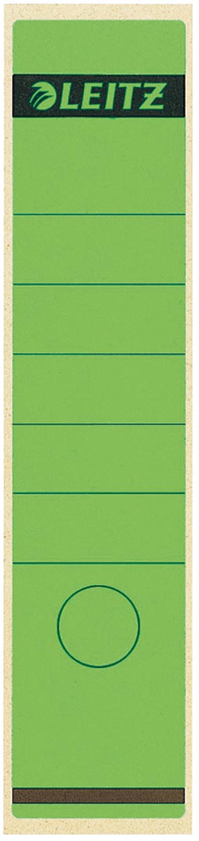 Leitz rugetiketten, zelfklevend, ft 6,1 x 28,5 cm, pak van 10 stuks, groen afbeelding
