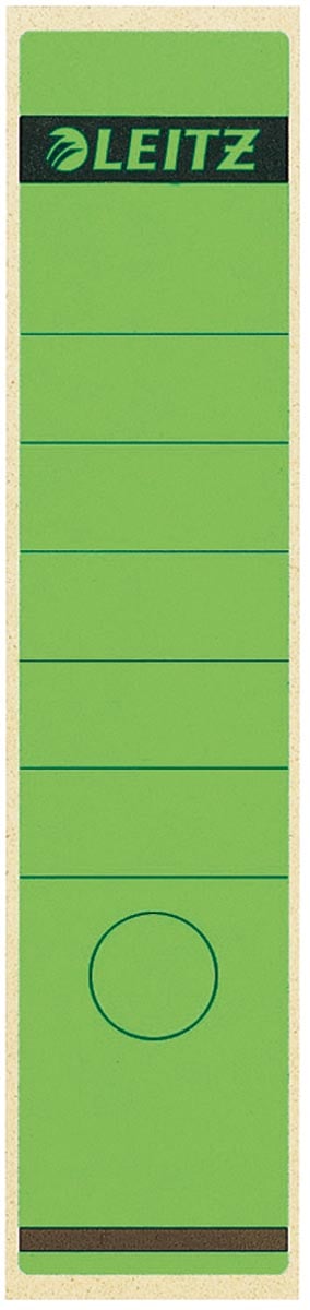 Leitz rugetiketten, zelfklevend, ft 6,1 x 28,5 cm, pak van 10 stuks, groen