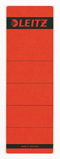 Leitz rugetiketten, zelfklevend, ft 6,1 x 19,1 cm, pak van 10 stuks, rood afbeelding