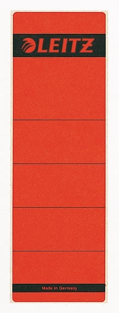 Leitz rugetiketten, zelfklevend, ft 6,1 x 19,1 cm, pak van 10 stuks, rood