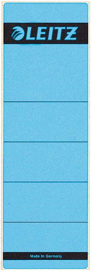 Leitz rugetiketten, zelfklevend, ft 6,1 x 19,1 cm, pak van 10 stuks, blauw afbeelding
