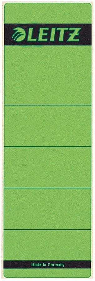 Leitz rugetiketten, zelfklevend, ft 6,1 x 19,1 cm, pak van 10 stuks, groen afbeelding